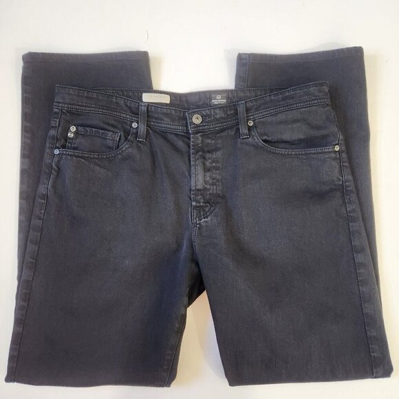AG Adriano Goldschmied Protégé 38 Black Straight Leg Stretch Denim 38x32 Classic - Picture 11 of 11